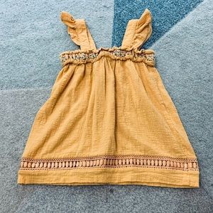 Jessica Simpson Mustard Babydoll Style Top